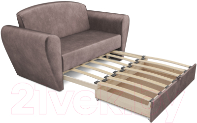 Диван Mebel-Ars Квартет (бархат серо-шоколадный Star Velvet 60 Cofee)