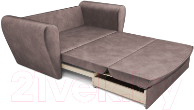 Диван Mebel-Ars Квартет (бархат серо-шоколадный Star Velvet 60 Cofee)