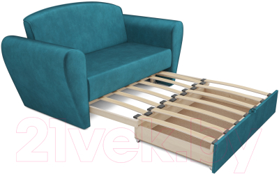 Диван Mebel-Ars Квартет (бархат сине-зеленый Star Velvet 43 Black Green)