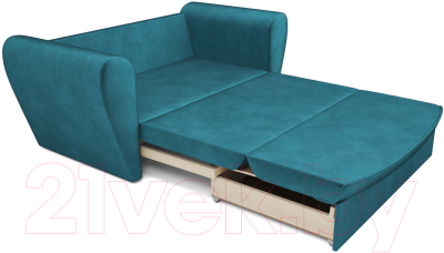 Диван Mebel-Ars Квартет (бархат сине-зеленый Star Velvet 43 Black Green)