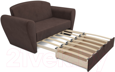 Диван Mebel-Ars Квартет (велюр молочный шоколад НВ-178 13)