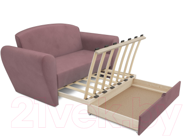 Диван Mebel-Ars Квартет (велюр пудра НВ-178 18)