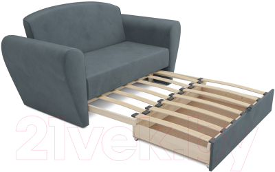 Диван Mebel-Ars Квартет (велюр серо-синий HB-178 26)