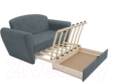 Диван Mebel-Ars Квартет (велюр серо-синий HB-178 26)