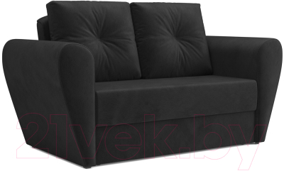 Диван Mebel-Ars Квартет (велюр черный НВ-178 17) - фото