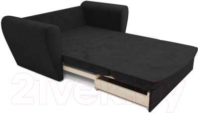 Диван Mebel-Ars Квартет (велюр черный НВ-178 17)