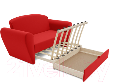 Диван Mebel-Ars Квартет (кордрой красный)