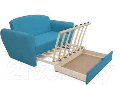 Диван Mebel-Ars Квартет (рогожка синий)