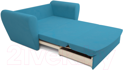 Диван Mebel-Ars Квартет (рогожка синий)