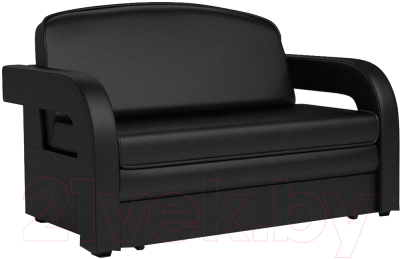 Диван Mebel-Ars Кармен-2 (кожзам черный) - фото