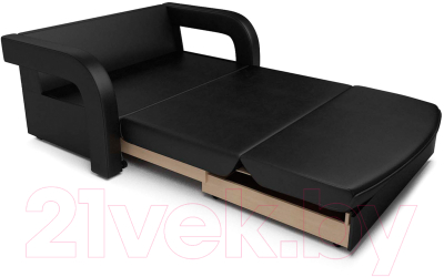 Диван Mebel-Ars Кармен-2 (кожзам черный)