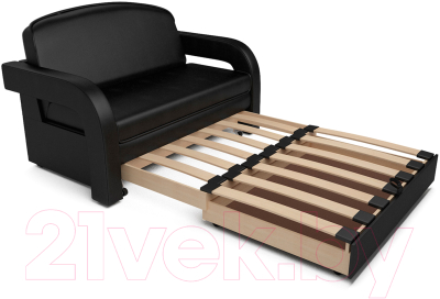 Диван Mebel-Ars Кармен-2 (кожзам черный)