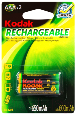 Комплект аккумуляторов Kodak Ni-Mh AAA / K-R3650/2 - фото