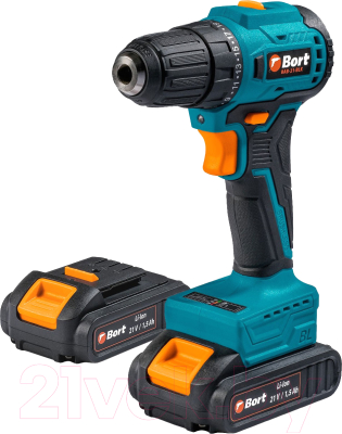 Аккумуляторная дрель-шуруповерт Bort BAB-21-BLK - фото