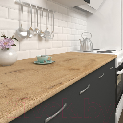 Кухонный гарнитур Mio Tesoro Экстра-лайт 2.2 (антрацит/дуб бунратти)