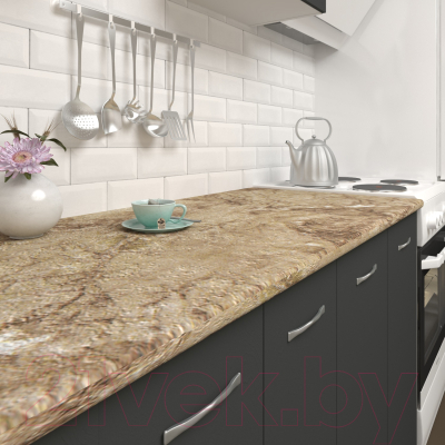 Кухонный гарнитур Mio Tesoro Экстра-лайт 2.2 (антрацит/мадрид)