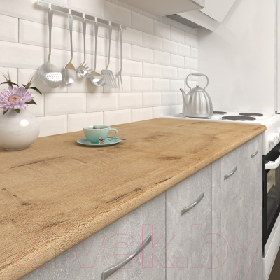 Кухонный гарнитур Mio Tesoro Экстра-лайт 2.2 (ателье светлый/дуб бунратти)