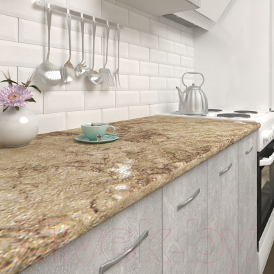 Кухонный гарнитур Mio Tesoro Экстра-лайт 2.2 (ателье светлый/мадрид)