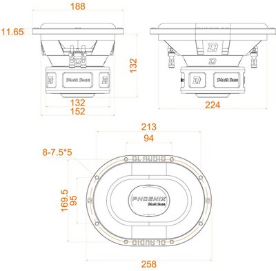 Головка сабвуфера DL Audio Phoenix Black Bass 69