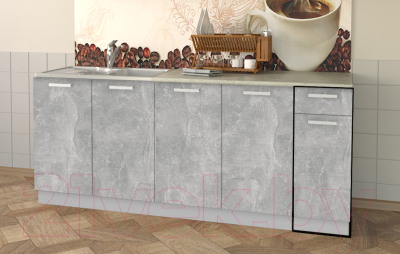 Шкаф-стол кухонный Интерлиния Компо НШ30рш1 (бетон)