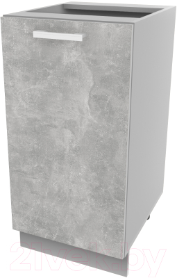 Шкаф-стол кухонный Интерлиния Компо НШ40р-1дв (бетон) - фото