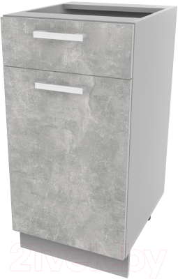 Шкаф-стол кухонный Интерлиния Компо НШ40рш1 (бетон) - фото
