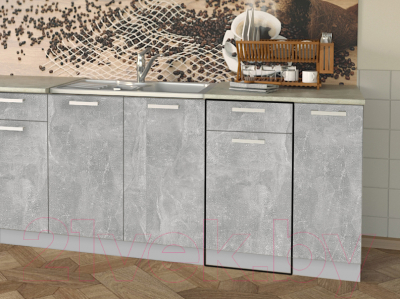 Шкаф-стол кухонный Интерлиния Компо НШ40рш1 (бетон)