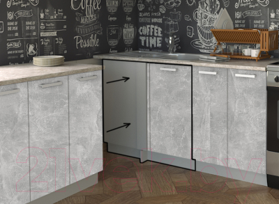 Шкаф под мойку Интерлиния Компо НШ98-М.П (бетон)