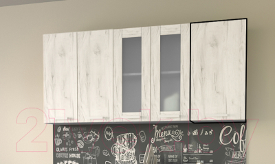 Шкаф навесной для кухни Интерлиния Компо ВШ45-720-1дв (дуб белый)