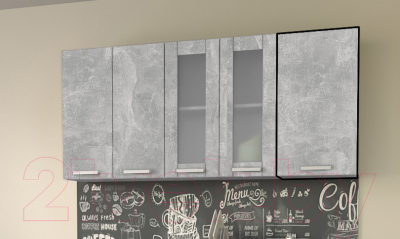 Шкаф навесной для кухни Интерлиния Компо ВШ45-720-1дв (бетон)