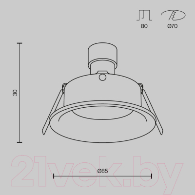 Точечный светильник Maytoni Slim DL027-2-01-MG