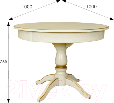 Обеденный стол Мебелик Моро 04 100-140x100