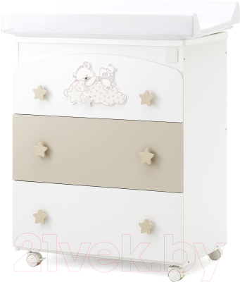 Комод пеленальный Italbaby Sogni D'Oro / 070.7029-0230 (белый/шоколад) - фото