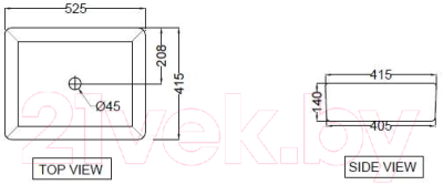 Умывальник Jaquar JDS-BLM-25907N