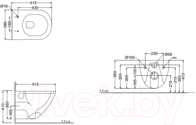 Унитаз подвесной Jaquar CNS-WHT-963UFSM