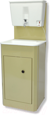 Умывальник для дачи Петромаш С водонагревателем ЭВБО-17 / slkptr063 (бежевый/мойка пластик)