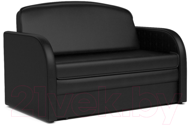 Диван Mebel-Ars Малютка (черный кожзам) - фото