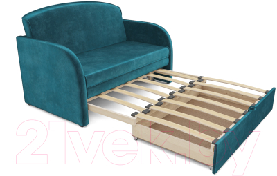 Диван Mebel-Ars Малютка (бархат сине-зеленый Star Velvet 43 Black Green)