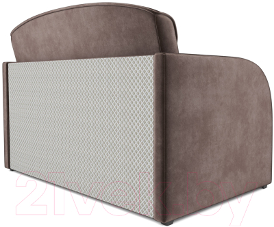 Диван Mebel-Ars Малютка (бархат серо-шоколадный Star Velvet 60 Cofee)