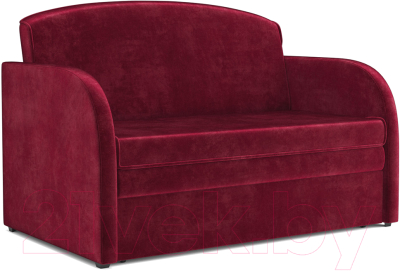 Диван Mebel-Ars Малютка (бархат красный Star Velvet 3 Dark Red) - фото