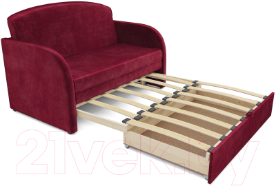Диван Mebel-Ars Малютка (бархат красный Star Velvet 3 Dark Red)