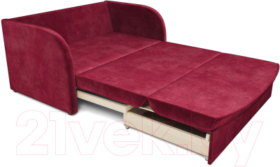 Диван Mebel-Ars Малютка (бархат красный Star Velvet 3 Dark Red)