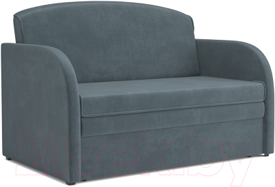 Диван Mebel-Ars Малютка (велюр серо-синий HB-178 26) - фото