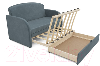 Диван Mebel-Ars Малютка (велюр серо-синий HB-178 26)