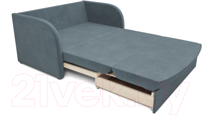 Диван Mebel-Ars Малютка (велюр серо-синий HB-178 26)