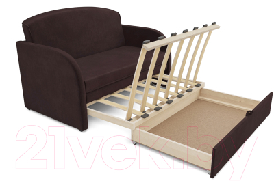 Диван Mebel-Ars Малютка (велюр шоколад HB-178 16)