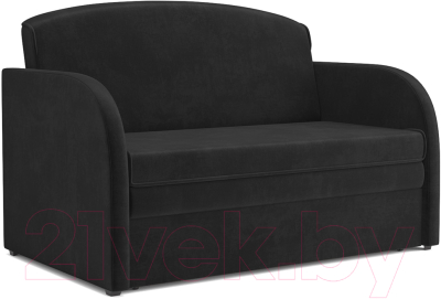 Диван Mebel-Ars Малютка (велюр черный НВ-178 17) - фото