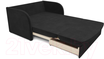 Диван Mebel-Ars Малютка (велюр черный НВ-178 17)