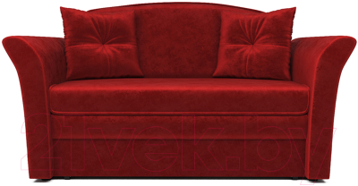 Диван Mebel-Ars Малютка №2 (бархат красный Star Velvet 3 Dark Red)
