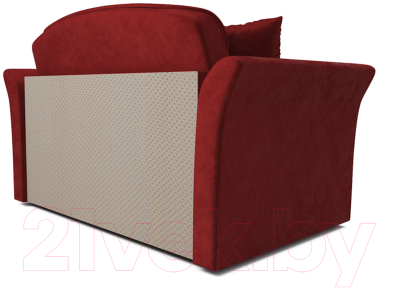 Диван Mebel-Ars Малютка №2 (бархат красный Star Velvet 3 Dark Red)